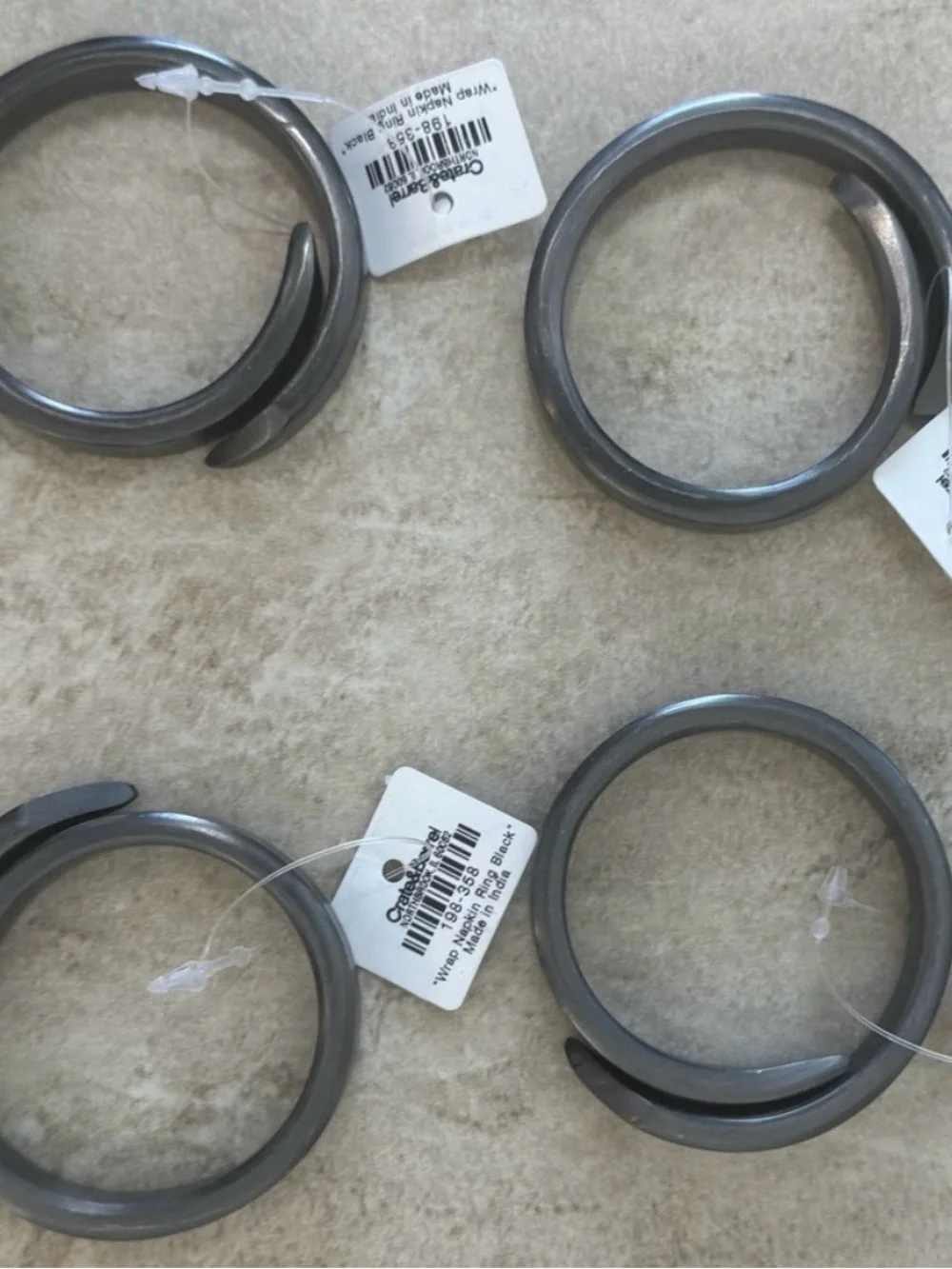 Crate and Barrel Wrap napkin rings